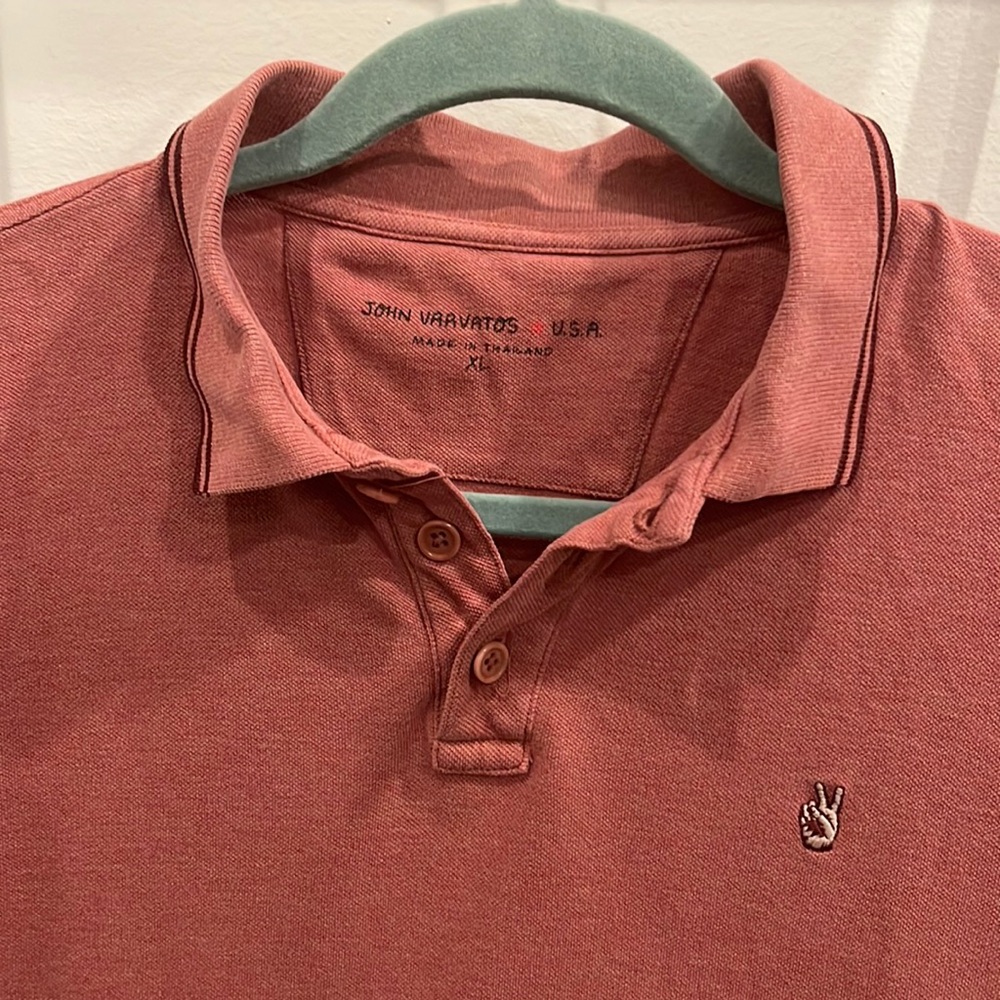 John Varvatos USA Slim Cotton Polo Shirt Mens XL Classic
